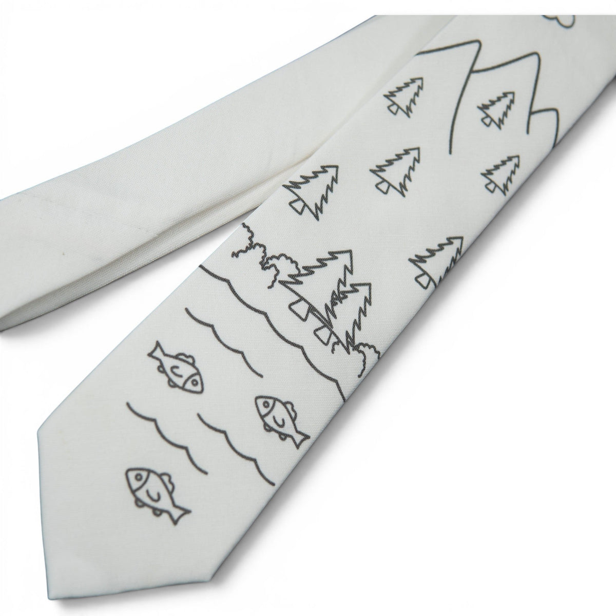 Mountain Scene Men's Coloring Tie