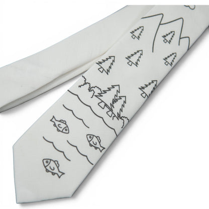 Mountain Scene Men's Coloring Tie