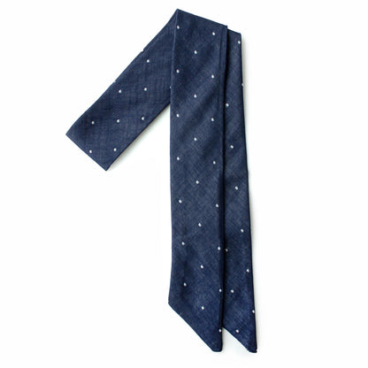 Navy Dot Hair Sash