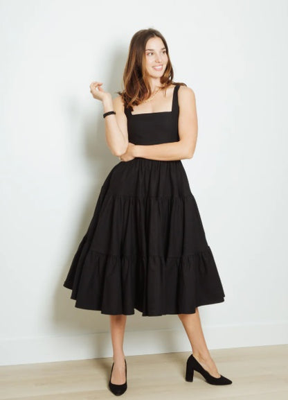 Madonna Midi Dress in Odile Black