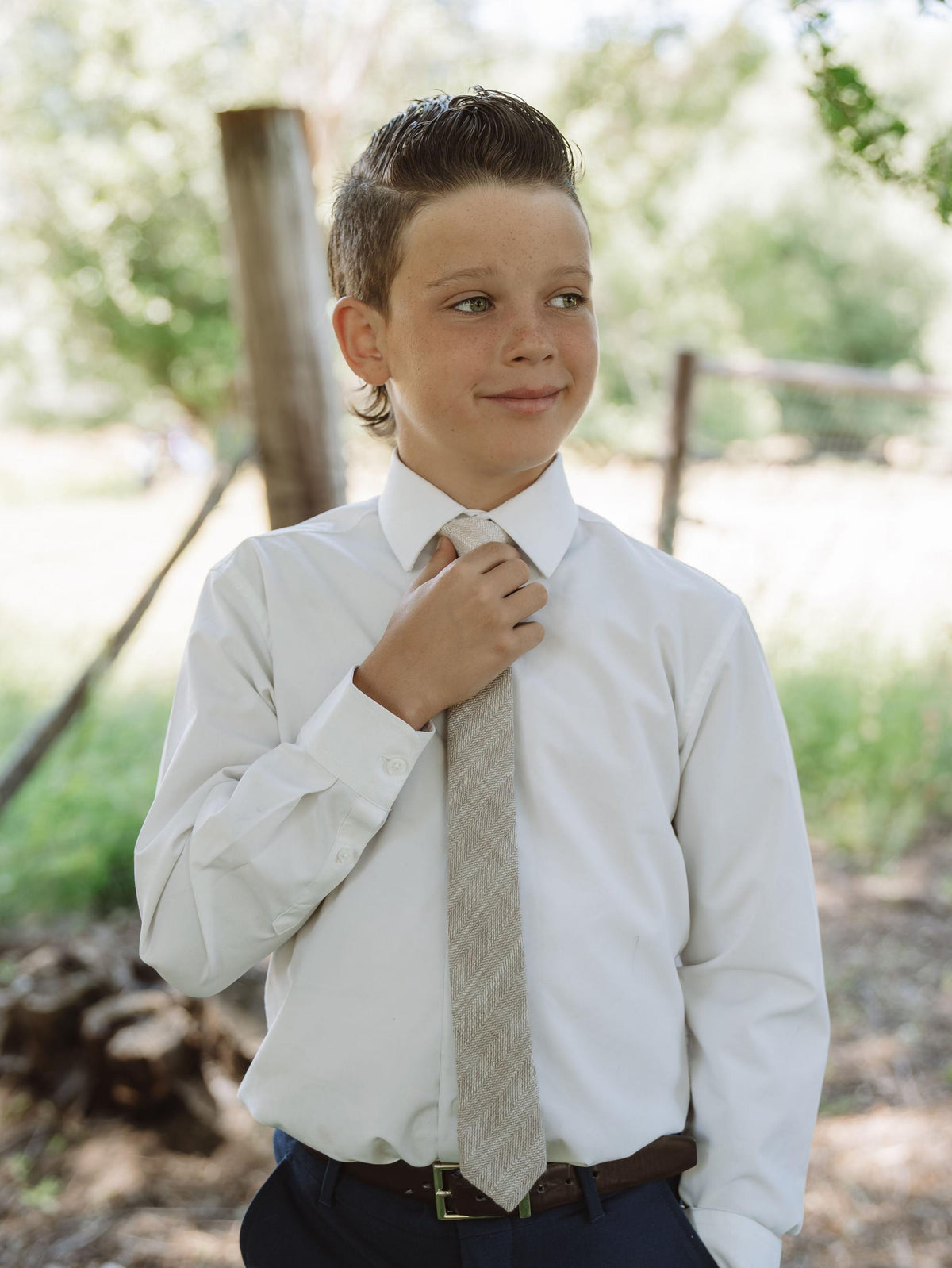Parchment Tweed - Boys Tie