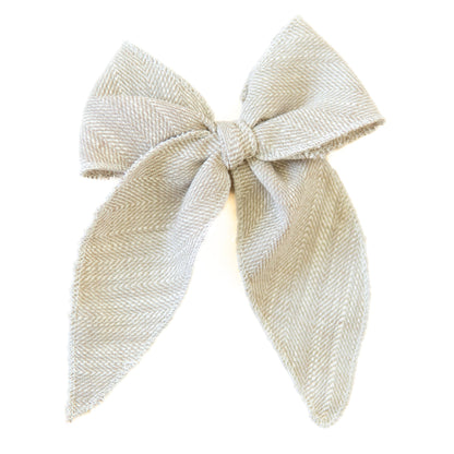 Parchment Tweed - Darling Hair Bow