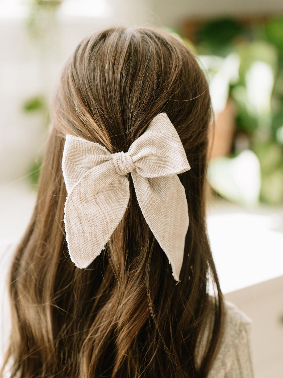 Parchment Tweed - Darling Hair Bow