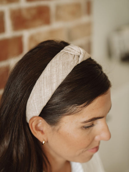Parchment Tweed - Knotted Headband