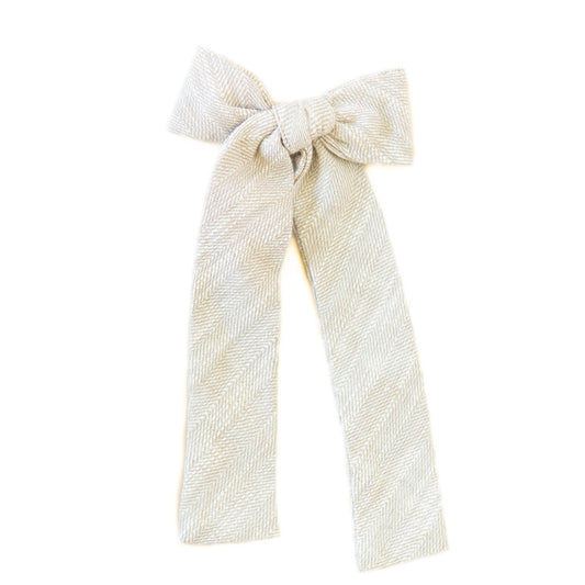 Parchment Tweed - Lady Hair Bow