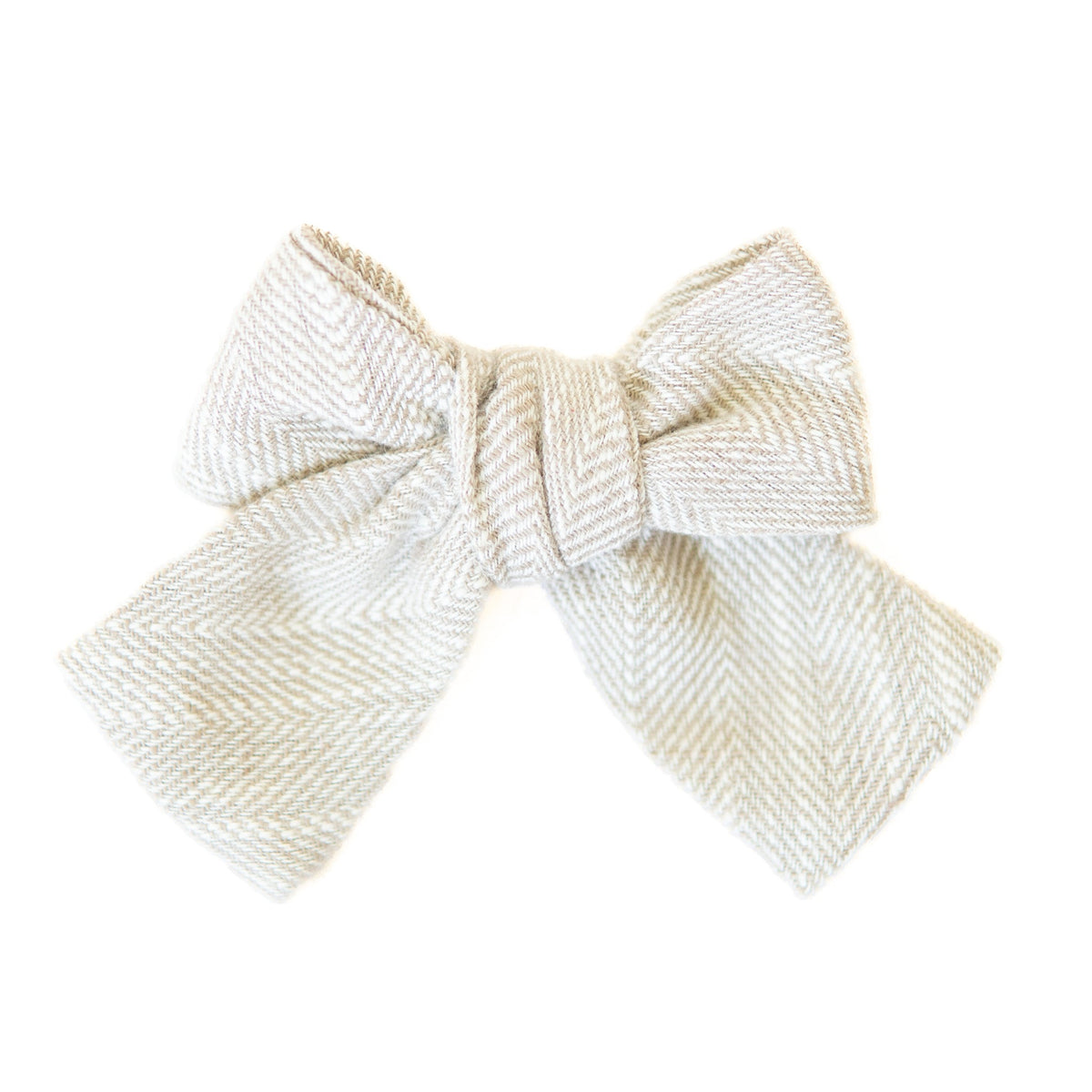 Parchment Tweed - Petite Hair Bow