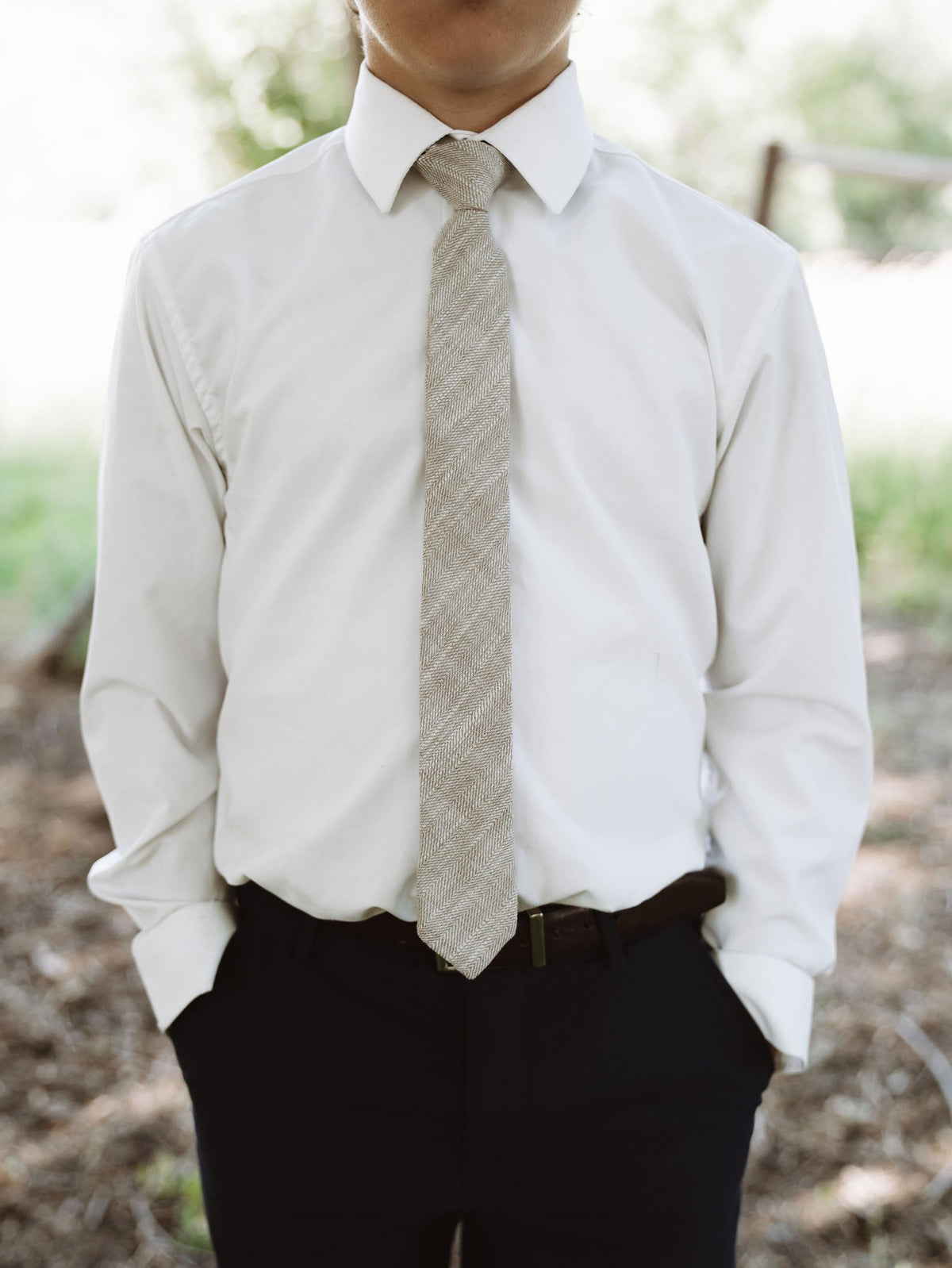 Parchment Tweed - Youth Tie
