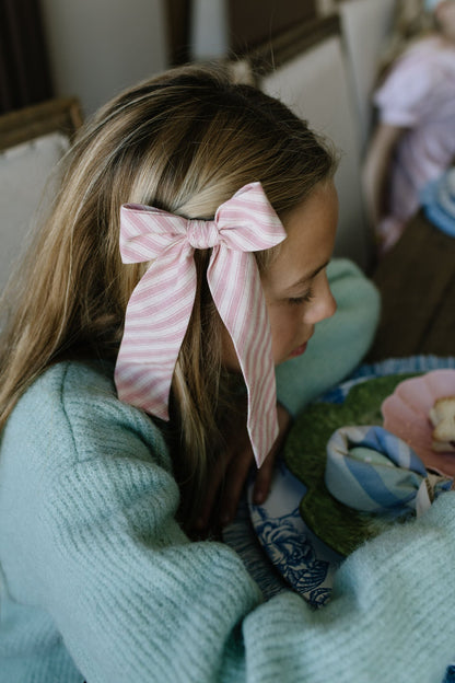 Peony Stripe - Lady Hair Bow