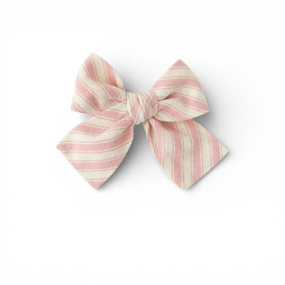 Peony Stripe - Petite Hair Bow
