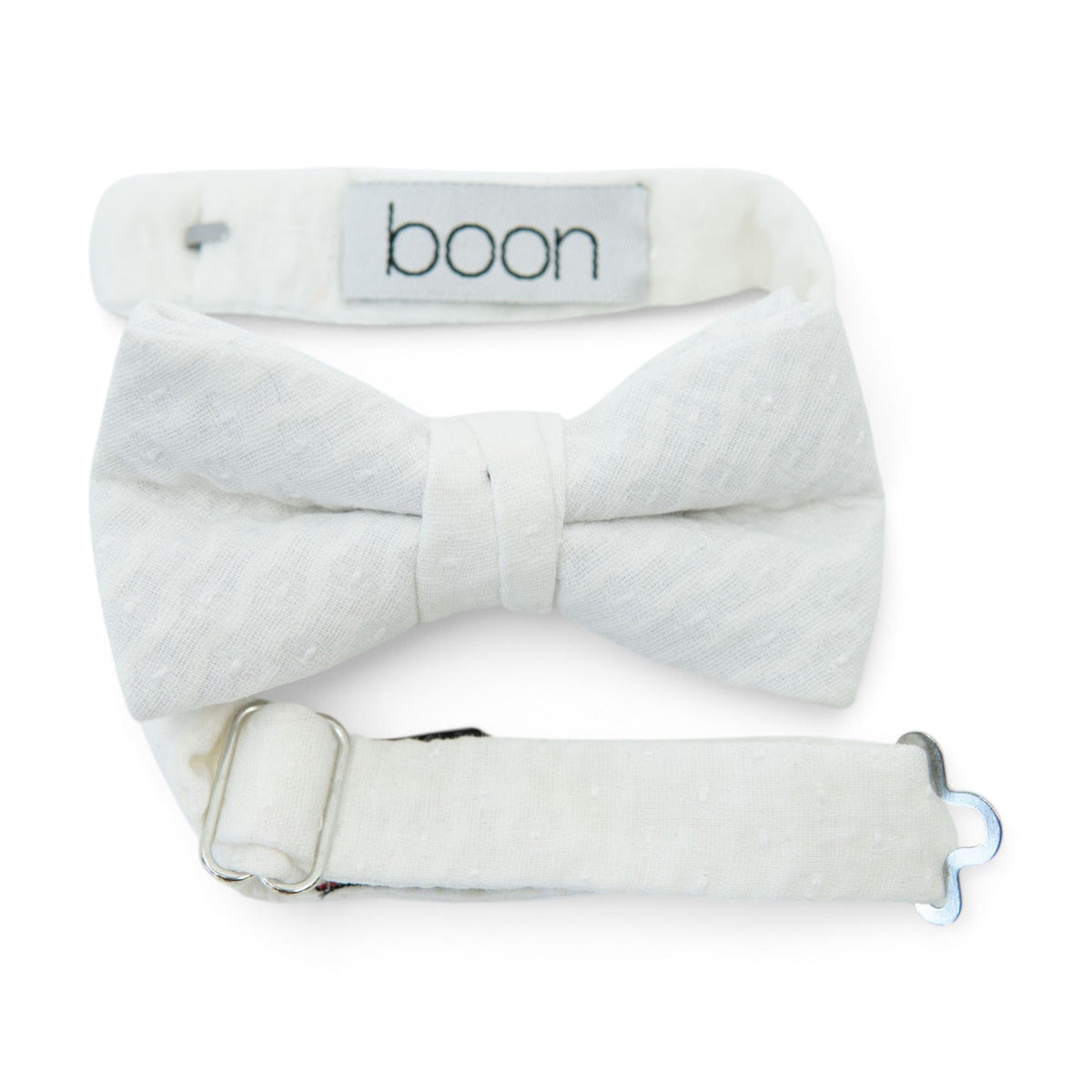 Quilted White - Boys Bow TIe