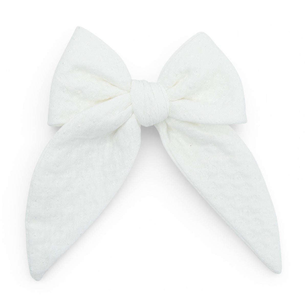 Quilted White - Darling Hair Bow