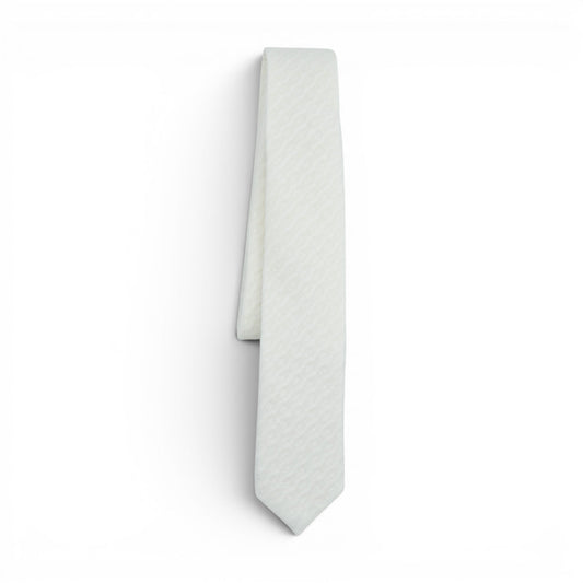 Quilted White - Youth Tie
