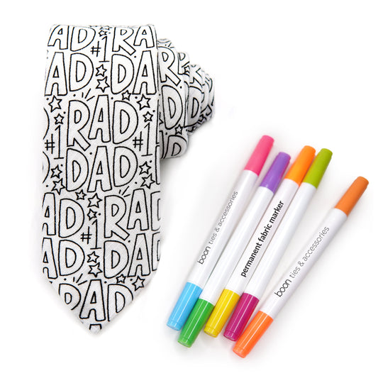 Rad Dad Coloring Tie - Tie Only, no markers