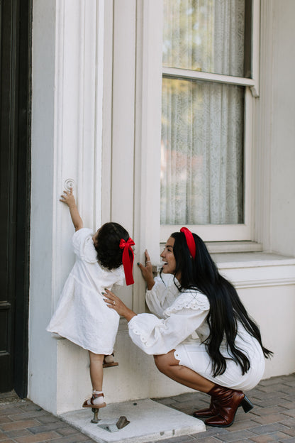 Red Velvet Lady Hair Bow