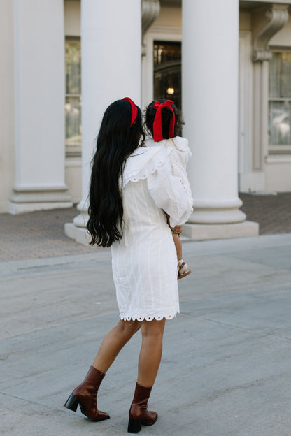 Red Velvet Lady Hair Bow