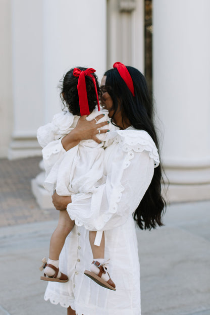 Red Velvet Lady Hair Bow