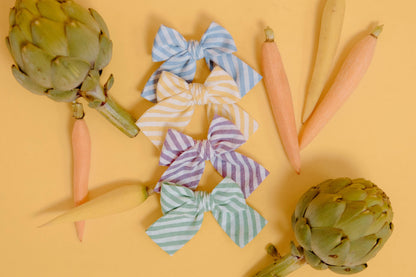Iris Stripe - Petite Hair Bow