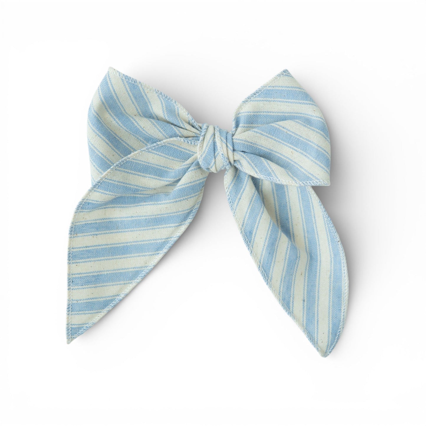 Robin Egg Stripe - Darling Hair Bow