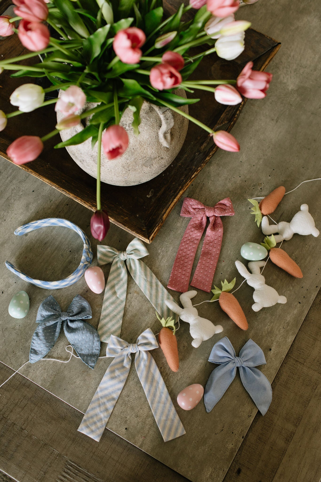 Robin Egg Stripe - Lady Hair Bow