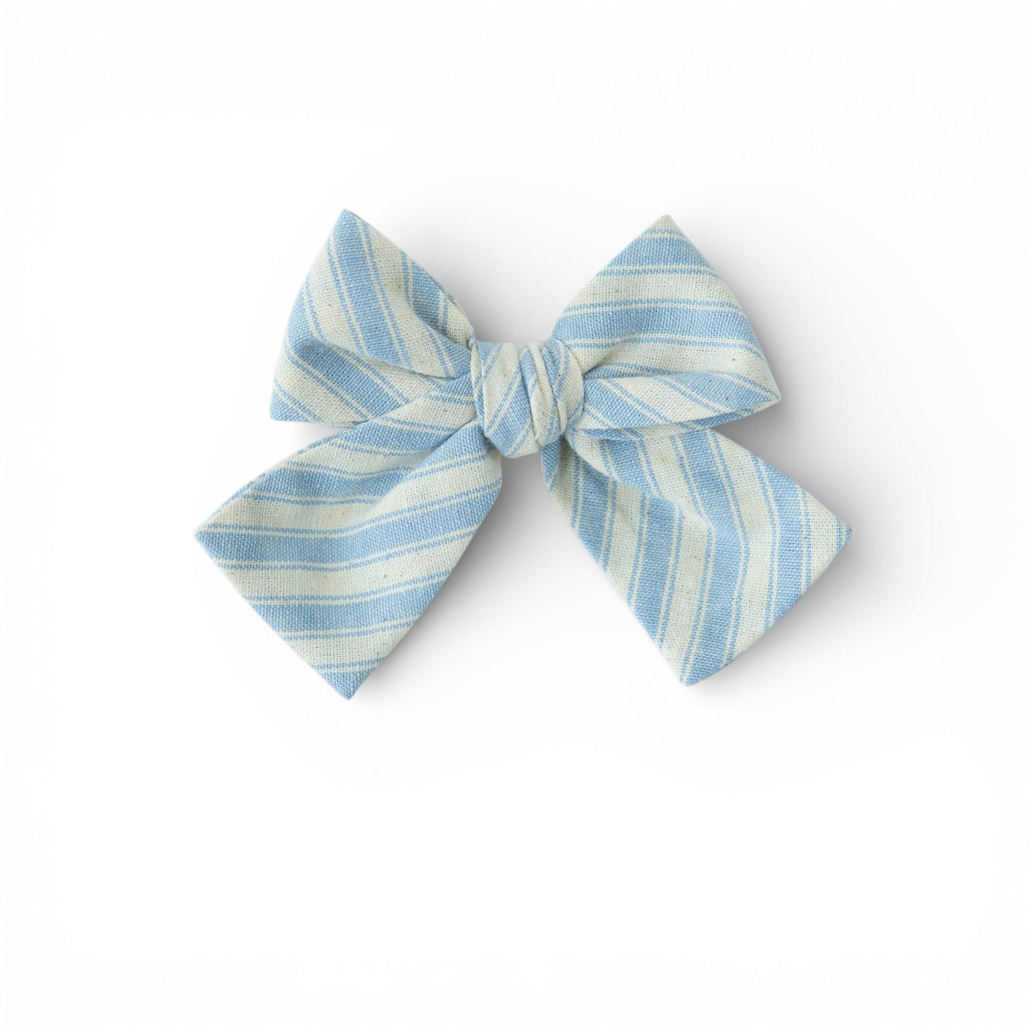 Robin Egg Stripe - Petite Hair Bow