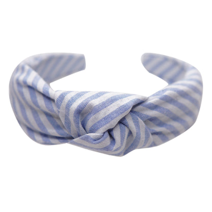 Robin Egg Stripe - Women's Knotted Headband