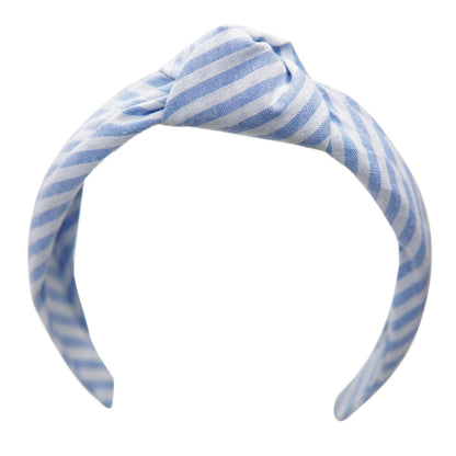 Robin Egg Stripe - Women's Knotted Headband