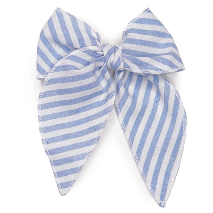 Robin Egg Stripe Darling Hair Bow