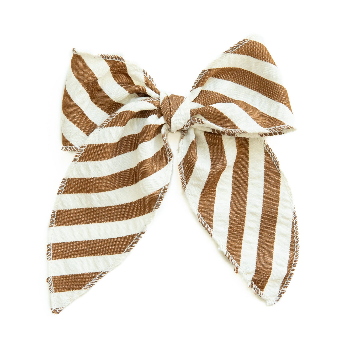 Russet Stripe Darling Hair Bow
