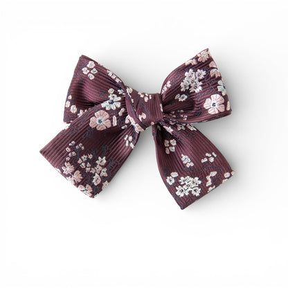 Sangria Floral - Petite Hair Bow