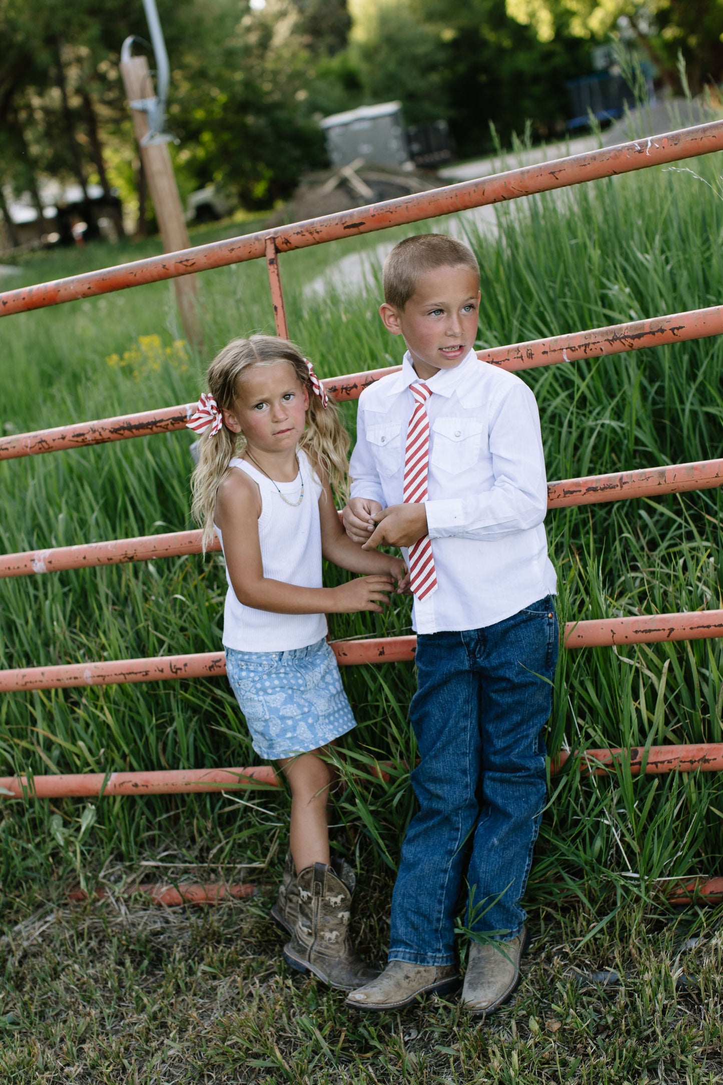 Scarlet Stripe - Boys Tie