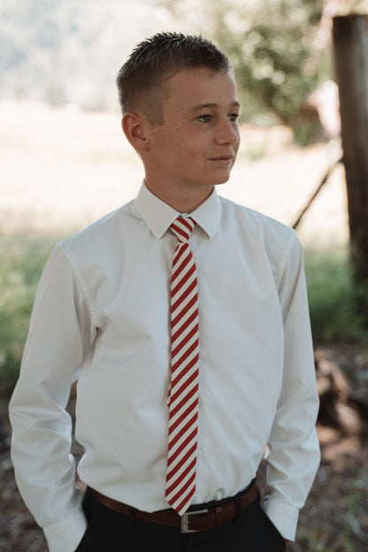Scarlet Stripe - Boys Tie