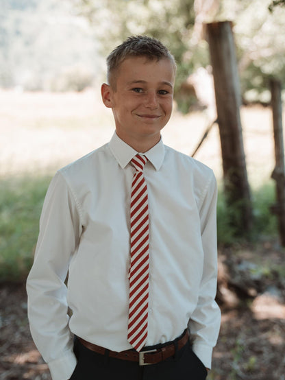 Scarlet Stripe - Boys Tie