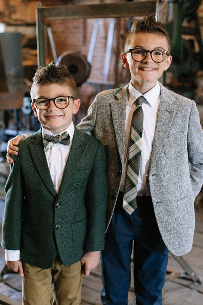 Spruce Plaid Boys Tie