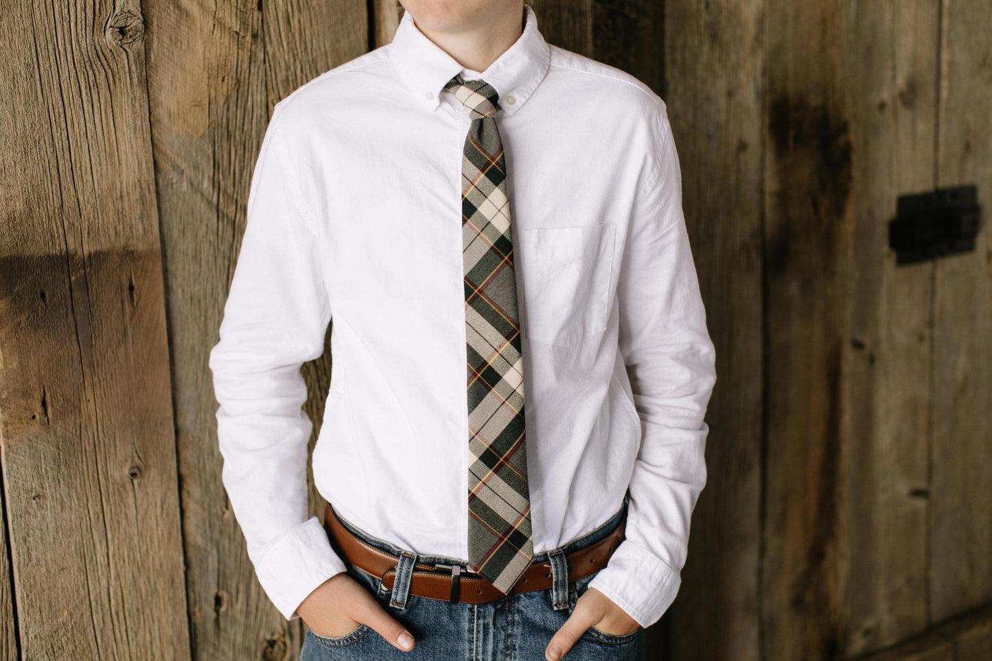 Spruce Plaid - Youth Tie