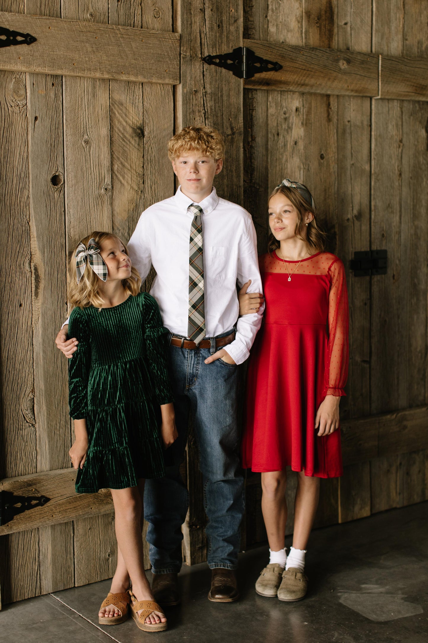 Spruce Plaid Darling Hair Bow