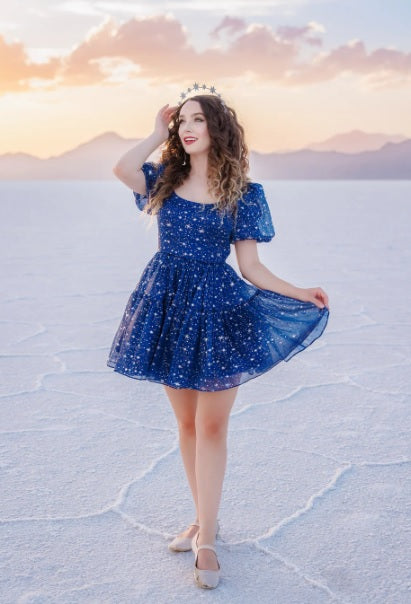 Princess Puff Dress in Starlight