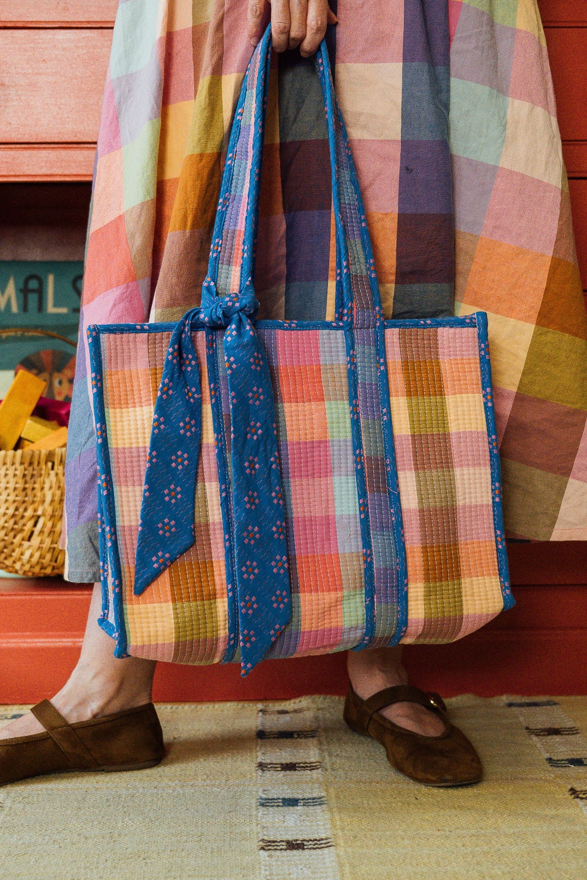 Whimsy Plaid - Woven Bag