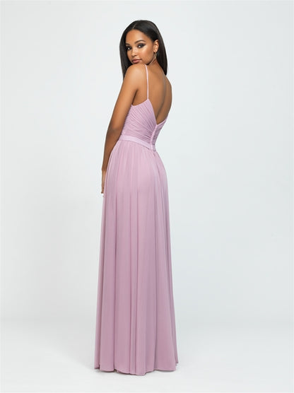 Mauve Ruched Chiffon Dress