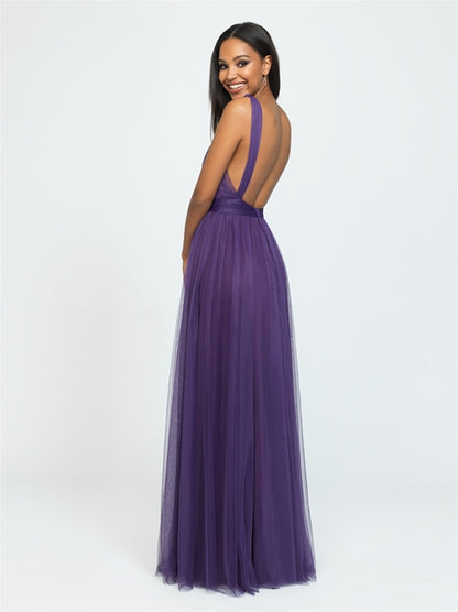 Eggplant Braided Tank Tulle Dress