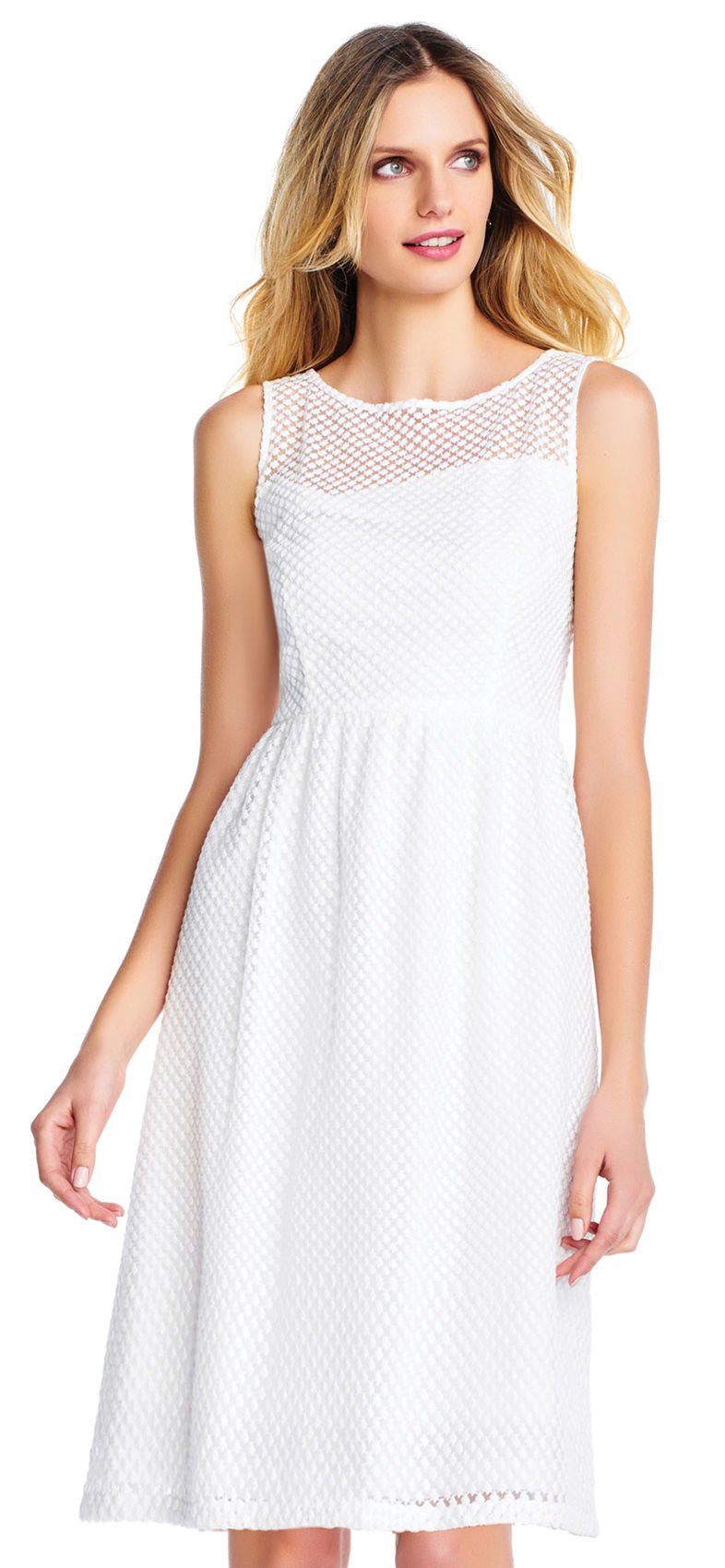 White Starry Patterned Short Dress