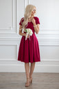 Burgundy Modest Short Dress