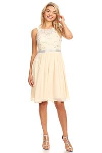 Tank Bodice Jewel Belt Chiffon Skirt