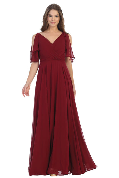 Open Sleeve Chiffon Gown