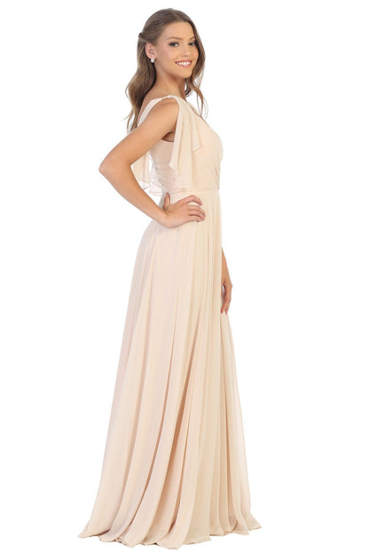 Open Sleeve Chiffon Gown