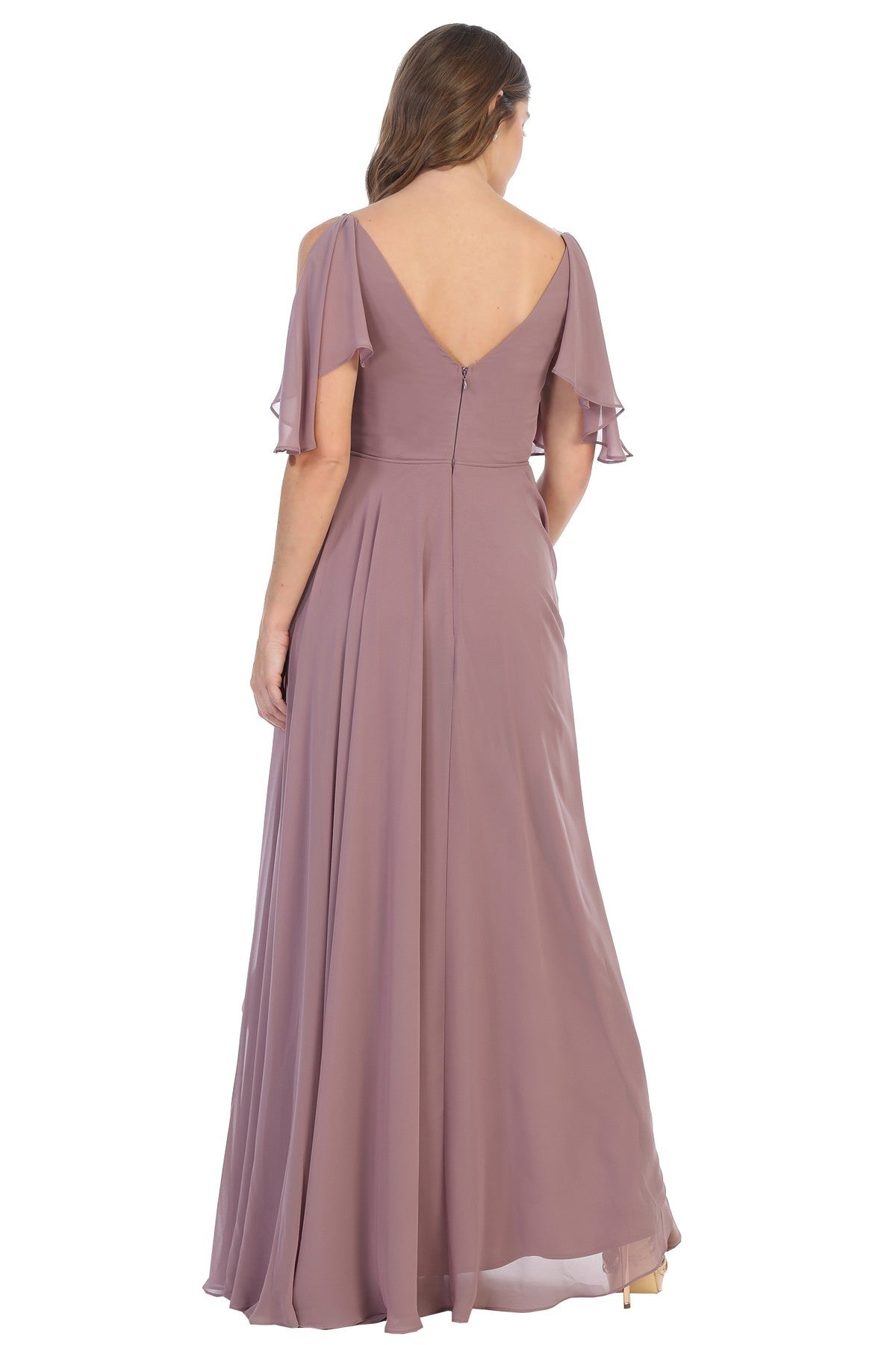 Open Sleeve Chiffon Gown Petals And Promises Prom Open Sleeve Chiffon Gown Petals And Promises Prom