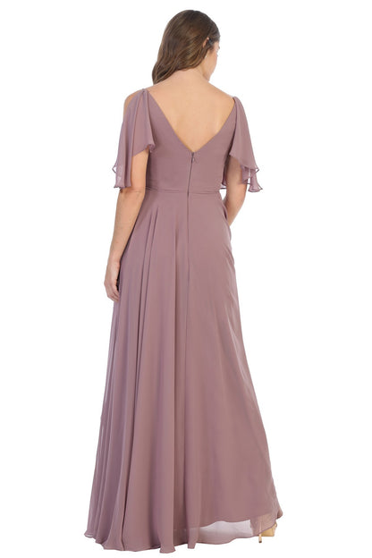 Open Sleeve Chiffon Gown