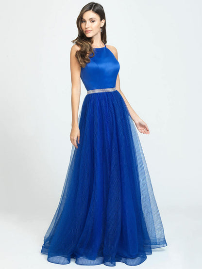 Royal Halter Sparkle Belt Dress